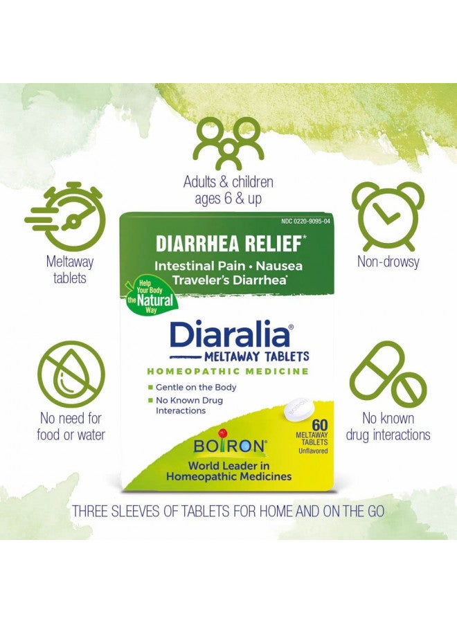 Boiron Diaralia Tablets for Diarrhea Relief, Gas, Bloating, Intestinal Pain, and Travler's Diarrhea - 60 Count - Image 4