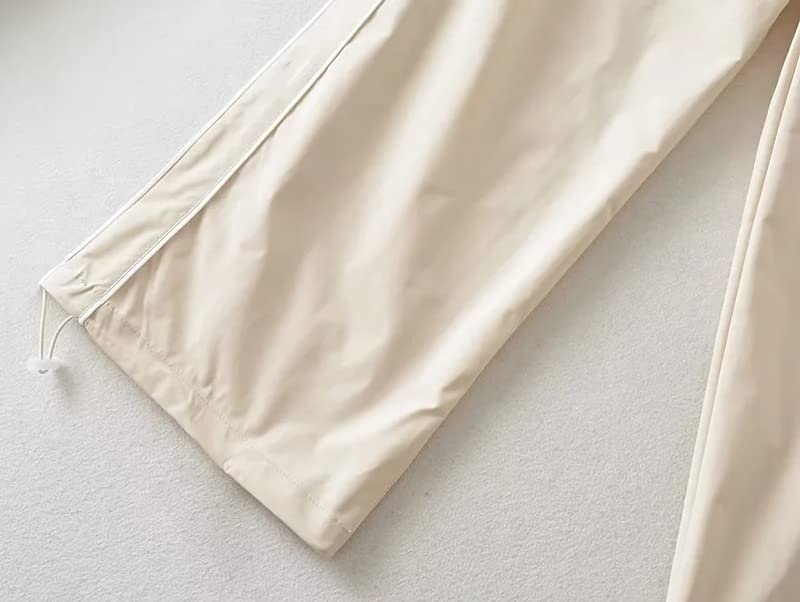 XPONNI Track Pants, Baggy Y2k Fall Fashion 2022 Fall Pants for Women 2022 (Beige,S,Small) - Image 5