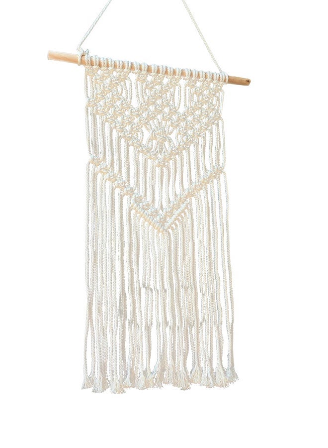 NIBEMINENT Hand Made Wall Hanging Tassel Tapestry Beige 40x60centimeter - Image 1
