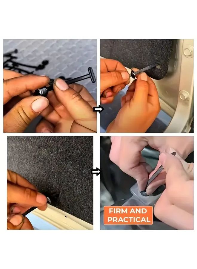 40pcs Heavy Duty Retractable Nylon Strap Buckle Self Locking UV Resistant Single Key Installation - Image 5