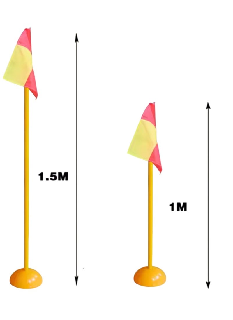 Spall Mini Flag Pole with Base – Soccer Corner Flags (1m & 1.5m)  - Image 1