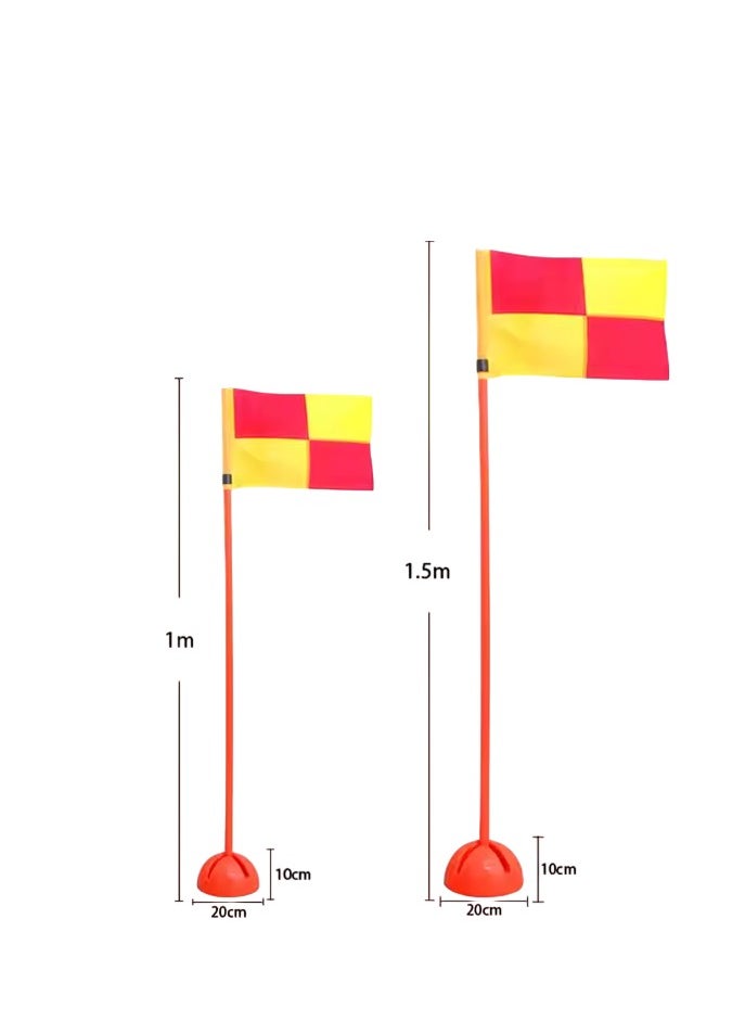 Spall Mini Flag Pole with Base – Soccer Corner Flags (1m & 1.5m)  - Image 2