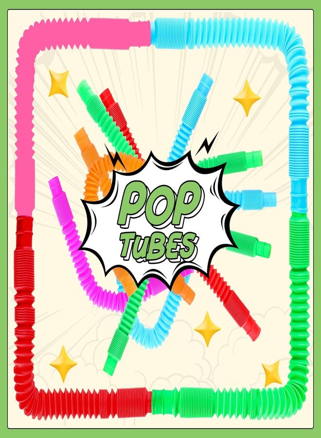 Jerify 300 Pcs Pop Tubes Sensory Toys Party Favors for Kid Fidget Toy Sensory Learning Tubes for Anxiety Goodie Bag Stuffers School Classroom Prizes Gift Adults Stress Relief Birthday Halloween Party - Image 5