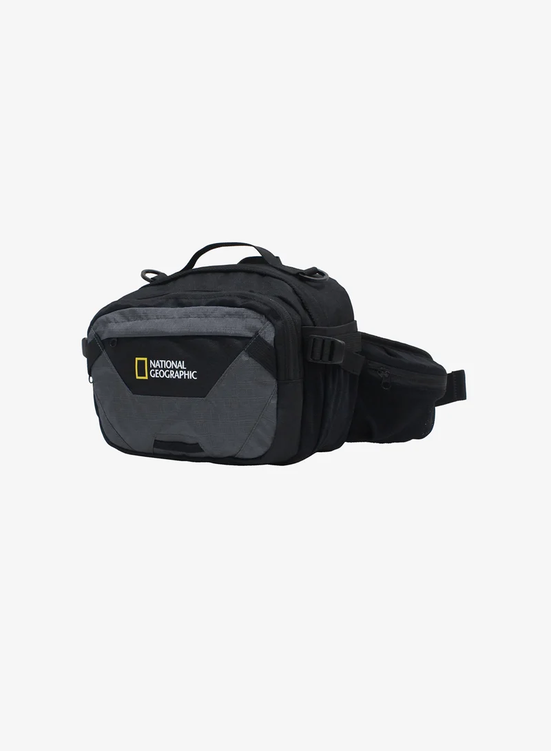 NATIONAL GEOGRAPHIC National Geographic DESTINATION Waist Bag Grey, Durable Water Resistant Polyester RFID Pocket Hip Bag/Belt Bag For Men Women Hiking Trekking Camping Outdoor Travel
