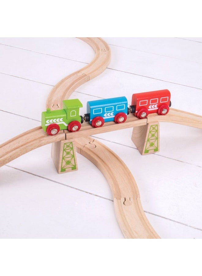 Bigjigs Rail High Level Blocks (Pack Of 6) Other Major Wooden Rail Brands Are Compatible  - Image 5