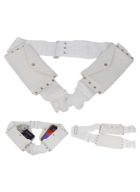 MahMir Premium Ihram Belt for Men – Comfortable, Adjustable, White Belt for Hajj & Umrah, Unstitched, Waterproof, Follows Sunnah, Ideal for Ahram & Ehram