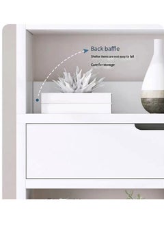 fashionhome Multipurpose Multi-Tiers Modern Design Bookshelf Large Storage Display Rack With Drawer Vertical Economical Against Wall Floor Shelf Bookcase for Living Room Home Office Furniture 50x20x180 cm  - Image 4