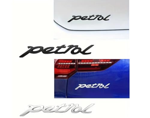 AutoBizarre 3D Raised Petrol Metal Monogram Emblem Badge Sticker for All Cars & Bikes (Black) - Image 4