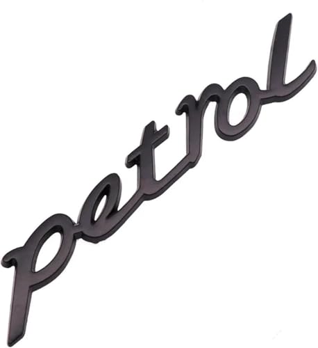 AutoBizarre 3D Raised Petrol Metal Monogram Emblem Badge Sticker for All Cars & Bikes (Black) - Image 2