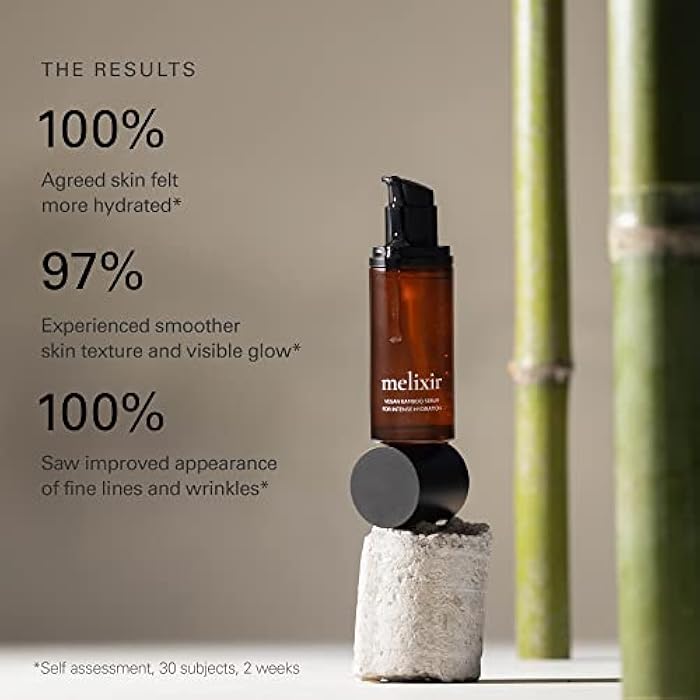 Melixir Vegan Bamboo Hydration Serum, Moisturizing Face Serum for Sensitive & Acne-Prone Skin, Hyaluronic Acid & Centella Asiatica, Improves Skin Texture & Wrinkles, Daily Korean Skincare (1.7 fl.oz.) - Image 3