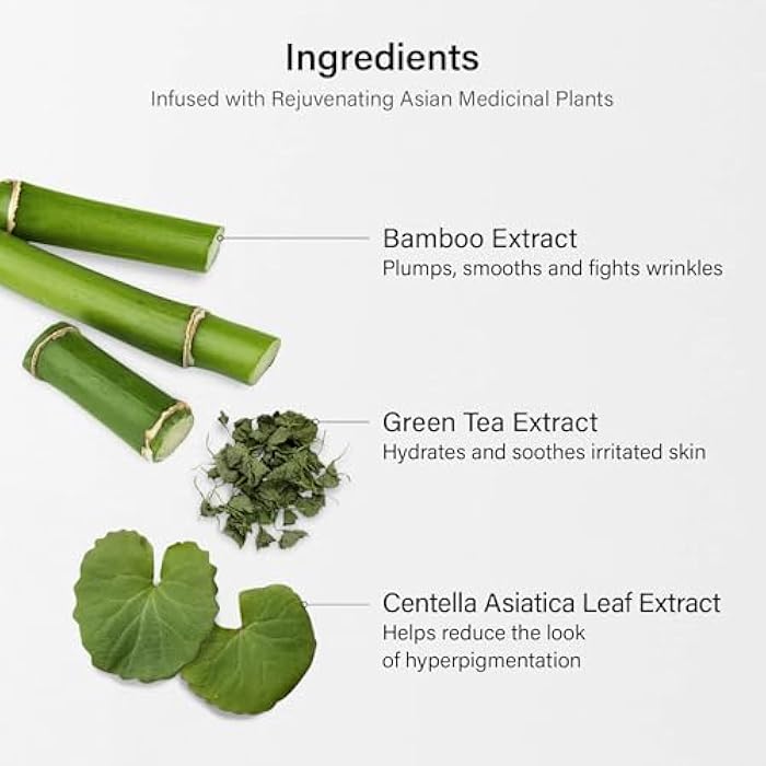 Melixir Vegan Bamboo Hydration Serum, Moisturizing Face Serum for Sensitive & Acne-Prone Skin, Hyaluronic Acid & Centella Asiatica, Improves Skin Texture & Wrinkles, Daily Korean Skincare (1.7 fl.oz.) - Image 4