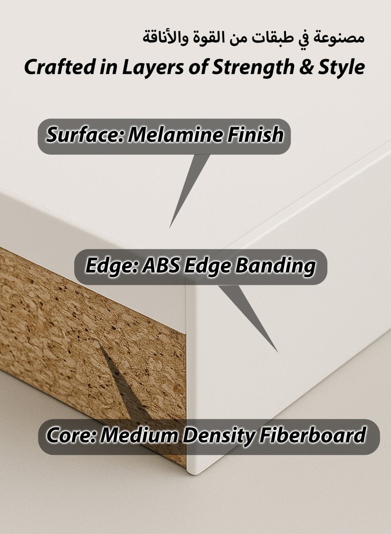 توشيونيكس طاولة جانبية عصرية من الرخام الأبيض الصناعي بطابقين بإطار فولاذي ذهبي صدئ | طاولة قهوة أريكة مدمجة 50×30×60 سم | طاولة جانبية مقاومة للماء من خشب MDF لغرفة المعيشة، غرفة النوم، المكتب - Image 2
