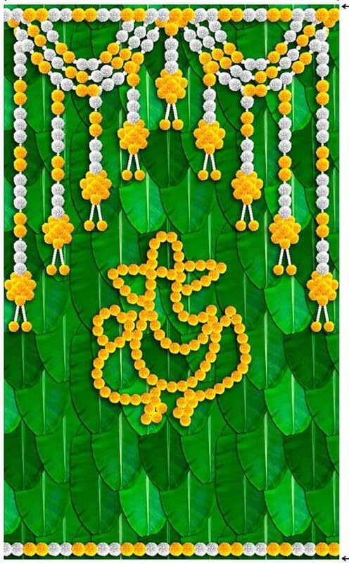 BAGUE Backdrop Cloth for Photography Back Drop Curtain for Decoration for Pooja Ganesh Back Drop Curtain for Fuctions 5X8, Multicolor - Image 1