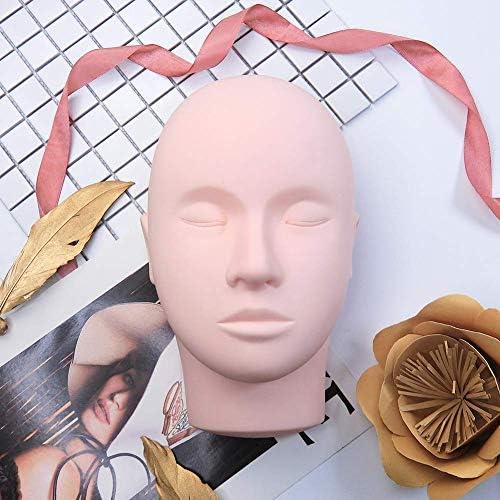 LASHVIEW Lash Mannequin Head Practice Training Headfor Make Up and Lash ExtentionCosmetology Doll Face HeadSoftTouch Rubber Practice HeadEasy to Clean by Skincare Essential Oil