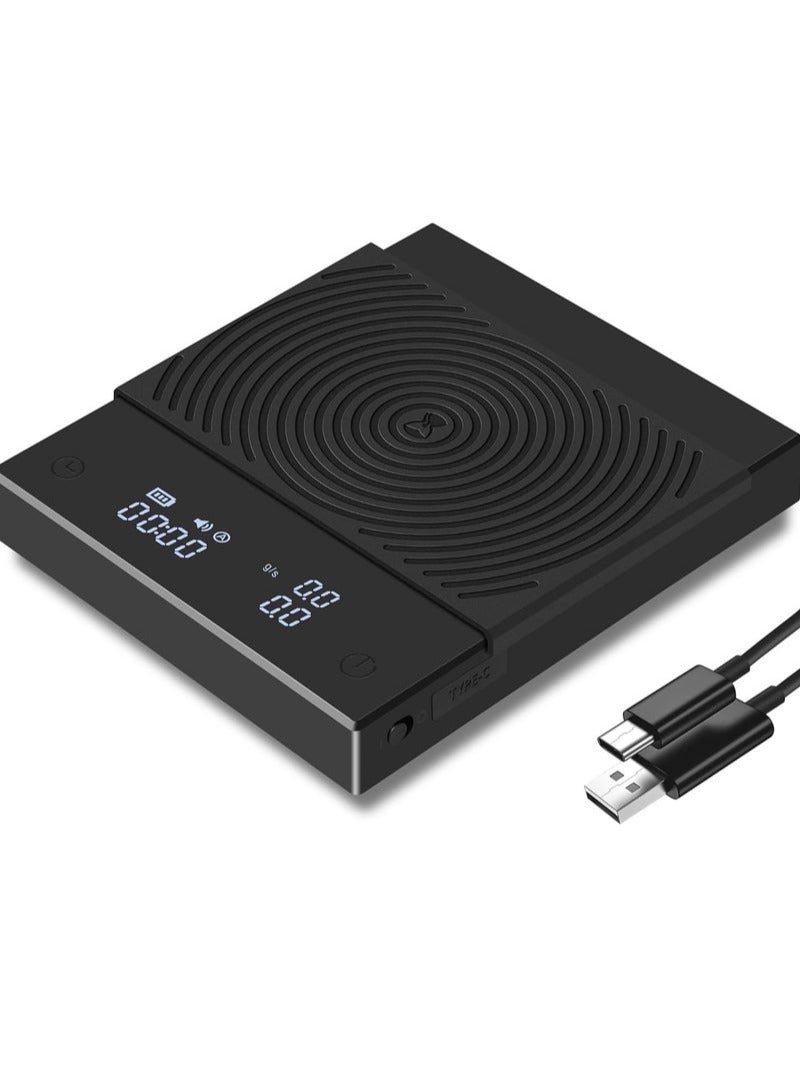 TIMEMORE Black Mirror Basic 2 Digital Espresso Coffee Scale Kitchen Scale with Auto Timing - Image 1