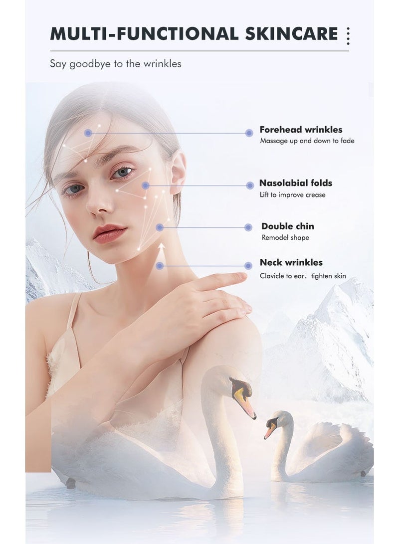 OASIAURA 6-in-1 Electric Neck & Face Massager Device with IPL & EMS, Hot & Cold Therapy Beauty Tool for Anti-Aging, Firming, Lifting, Double Chin Reduction & Face Sculpting - Image 4