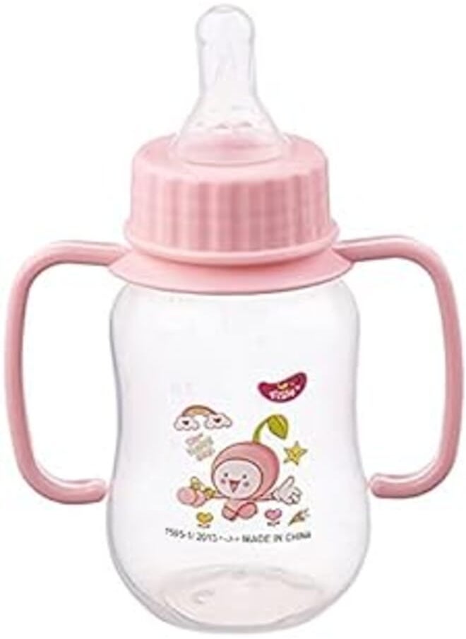 FISH Little Fish Polypropylene Crystal Standard Baby Bottle with Handles 150 ml - Pink 