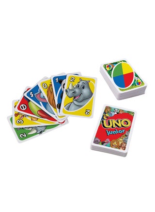 Original Uno Junior, Simplified Card Game with Zoo Animals, 3 Levels of Play, Perfect for Kids Ages 3+ - view 4