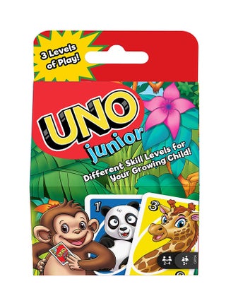 Original Uno Junior, Simplified Card Game with Zoo Animals, 3 Levels of Play, Perfect for Kids Ages 3+ - view 2