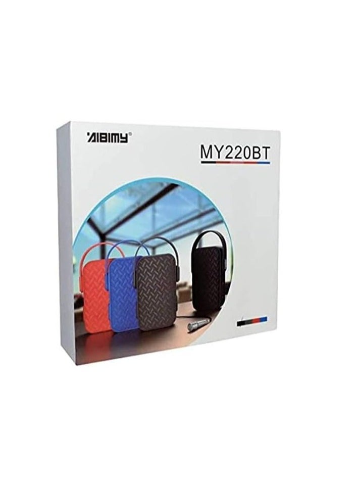 Portable Bluetooth Speaker AIBIMY MY220BT – Built-in Mic & External Microphone Support
