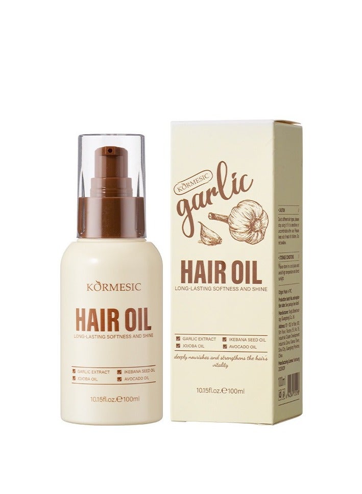Kormesic Garlic Hair Serum - 100ml Nourishing & Repairing Hair Serum - Image 1