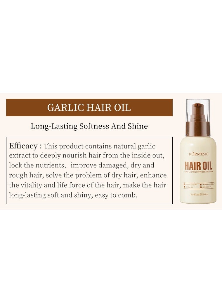 Kormesic Garlic Hair Serum - 100ml Nourishing & Repairing Hair Serum - Image 4