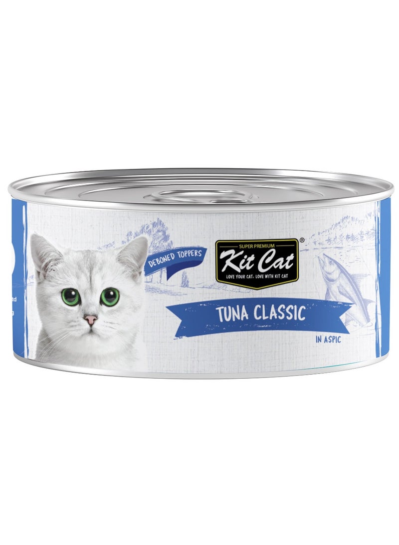 Kit Cat 5 PC's Kit Cat Tuna Classic Wet Cat Food 80g Cans - Image 2