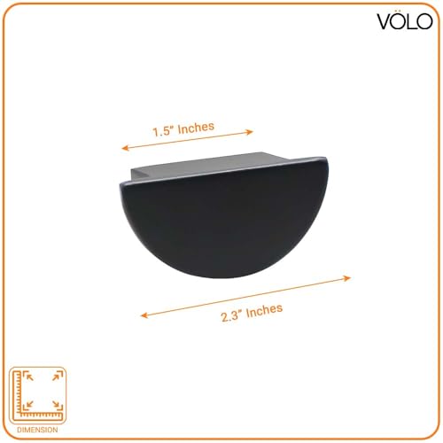 VOLO Cabinet Drawer Knob/knobs for Drawers/Drawer knobs/Handle/knobs for cabinets/Pull Handle (S-183) (Black, 4) - Image 3