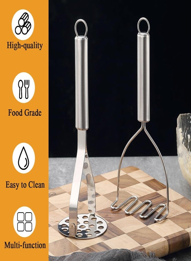 ReaNea Potato Masher Stainless Steel 2pcs, Mashed Potato Masher Kitchen Tool, Durable Mash Potatoes Masher Kitchen Utensils, Kitchen Gadgets Easy to Clean - Image 4