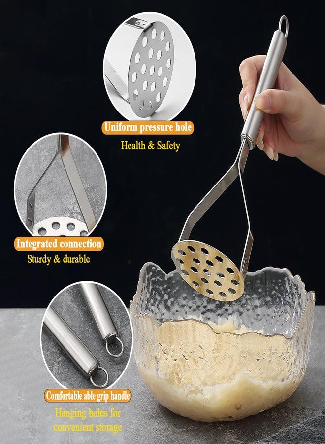 ReaNea Potato Masher Stainless Steel 2pcs, Mashed Potato Masher Kitchen Tool, Durable Mash Potatoes Masher Kitchen Utensils, Kitchen Gadgets Easy to Clean - Image 5