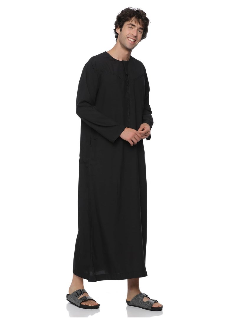 Al othaiman Mens Emirati Kandura/hobe | Premium Hand-Stitched Kandura | Traditional Arabic Dishdasha for Men | Elegant Middle Eastern Jubba in Soft Fabric - Image 2