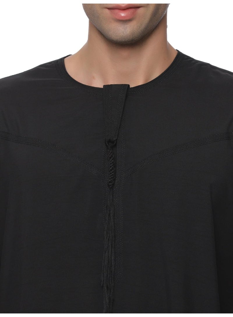 Al othaiman Mens Emirati Kandura/hobe | Premium Hand-Stitched Kandura | Traditional Arabic Dishdasha for Men | Elegant Middle Eastern Jubba in Soft Fabric - Image 3