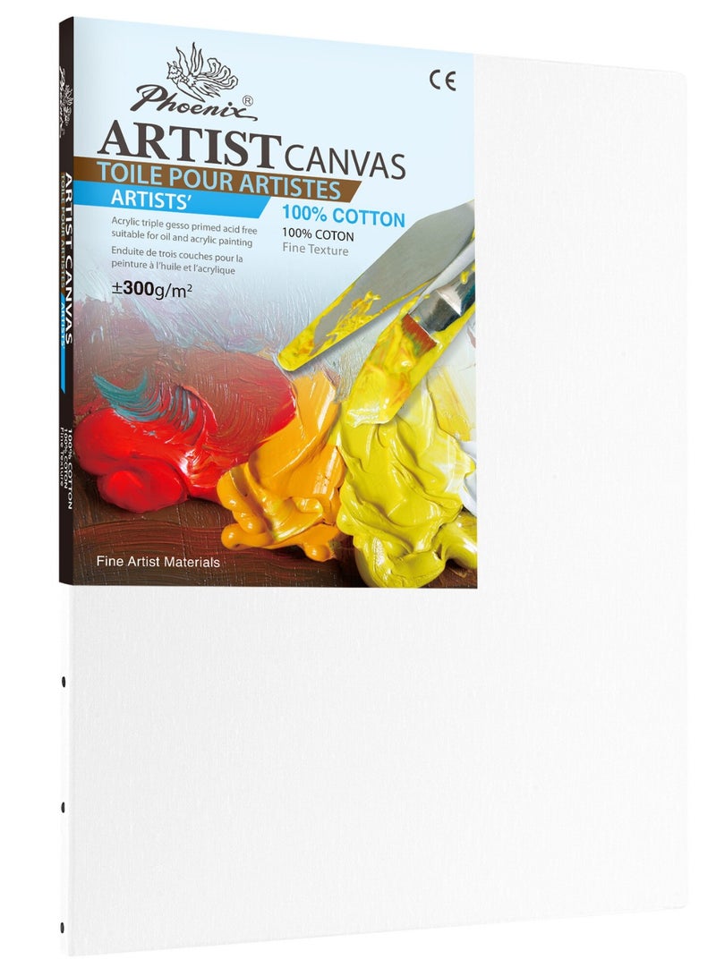 فينيكس كانفاس أبيض مشدود ستايل فرنسي مقاس 18*12 سم