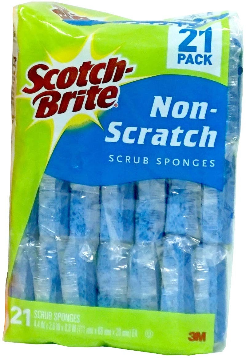 Scotch Brite Scotch -Brite Non Scratch Scrub sponges - 21 Pack - Individually Wrapped - Image 1