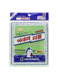 GOLDSANGSA Goldsangsa, Exfoliating Washcloth, Green, 4 Count  - Image 1