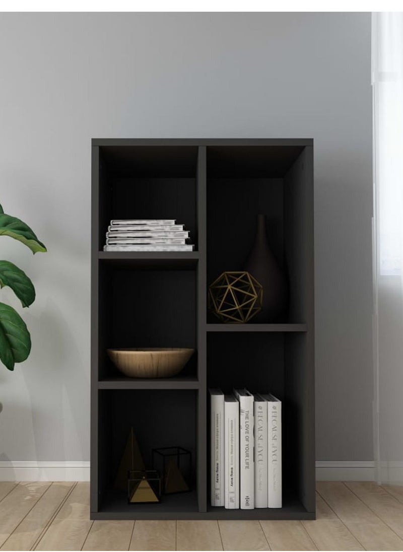 MODERN HOME Multifunctional Storage Shelf for Kid's Room and Office Organizer for Toys Books and Office Supplies Modern Design Black  - Image 1