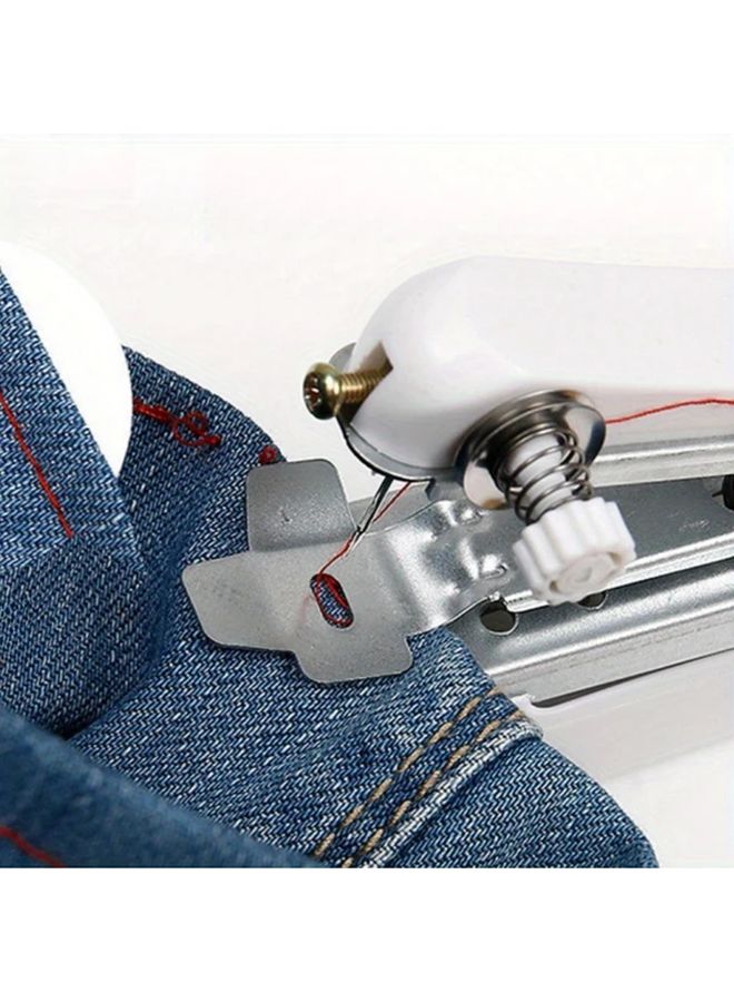 Portable Mini Sewing Machine Handheld Manual Easy Sewing Tool With 12 Color Thread Roll Random Color - Image 5