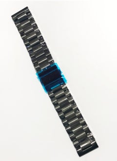 Generic Metal Stainless Steel Strap 22mm For QCY Smart watch GT Band Bracelet - Black  - Image 3