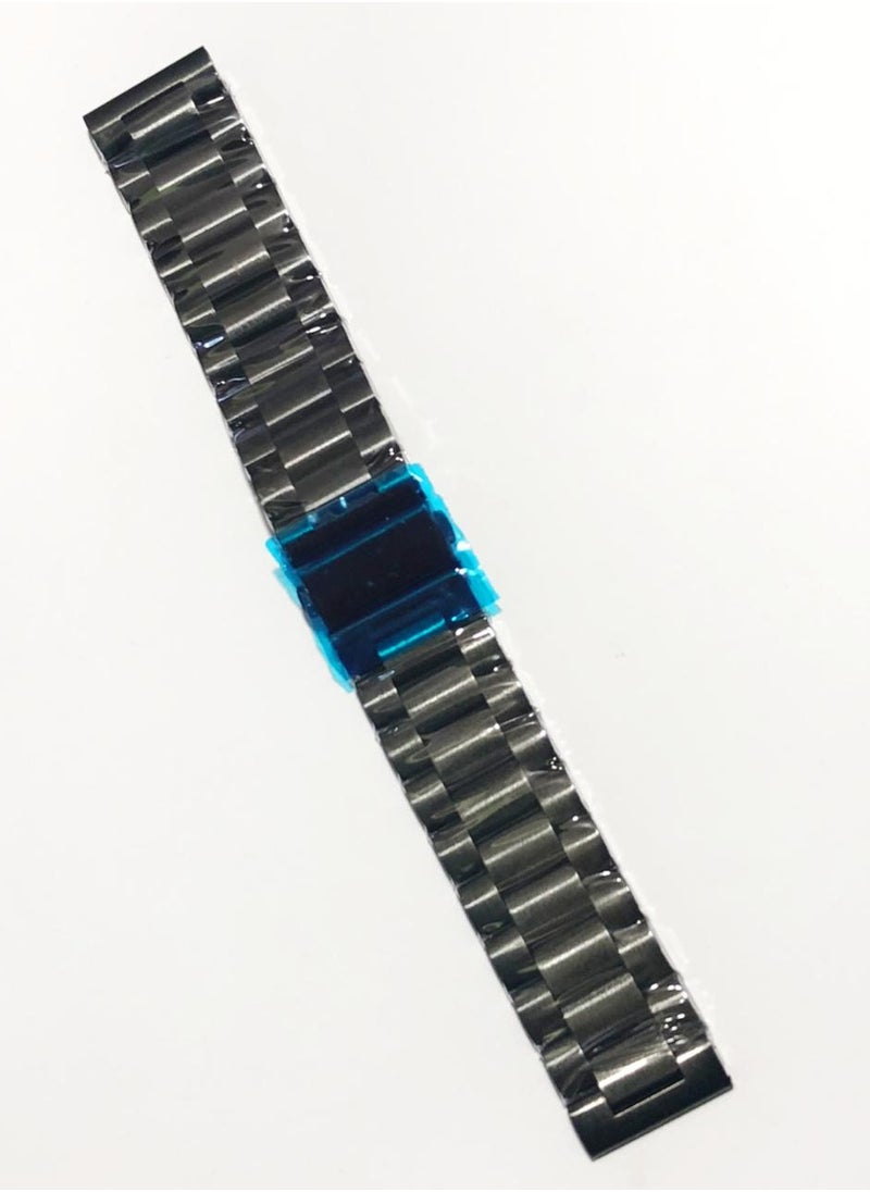 Generic Metal Stainless Steel Strap 22mm For QCY Smart watch GT Band Bracelet - Black  - Image 3