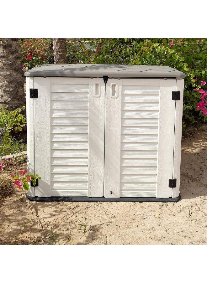 Cameltough - CamelTough Outdoor Storage Cabinet, Heavy Duty, 772 Litres, 5-Year Limited Warranty, Horizontal Shed (With shelves) - Image 1