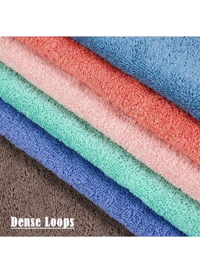 Cleanbear Cotton Hand Towel Set 6-Pack Ultra Soft Hand Towels with Assorted Colors (13 x 29 Inches) Lightweight and Quick Dry Bathroom Towels - Image 4