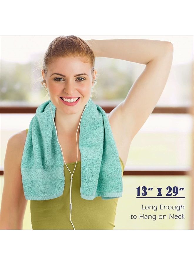 Cleanbear Cotton Hand Towel Set 6-Pack Ultra Soft Hand Towels with Assorted Colors (13 x 29 Inches) Lightweight and Quick Dry Bathroom Towels - Image 5