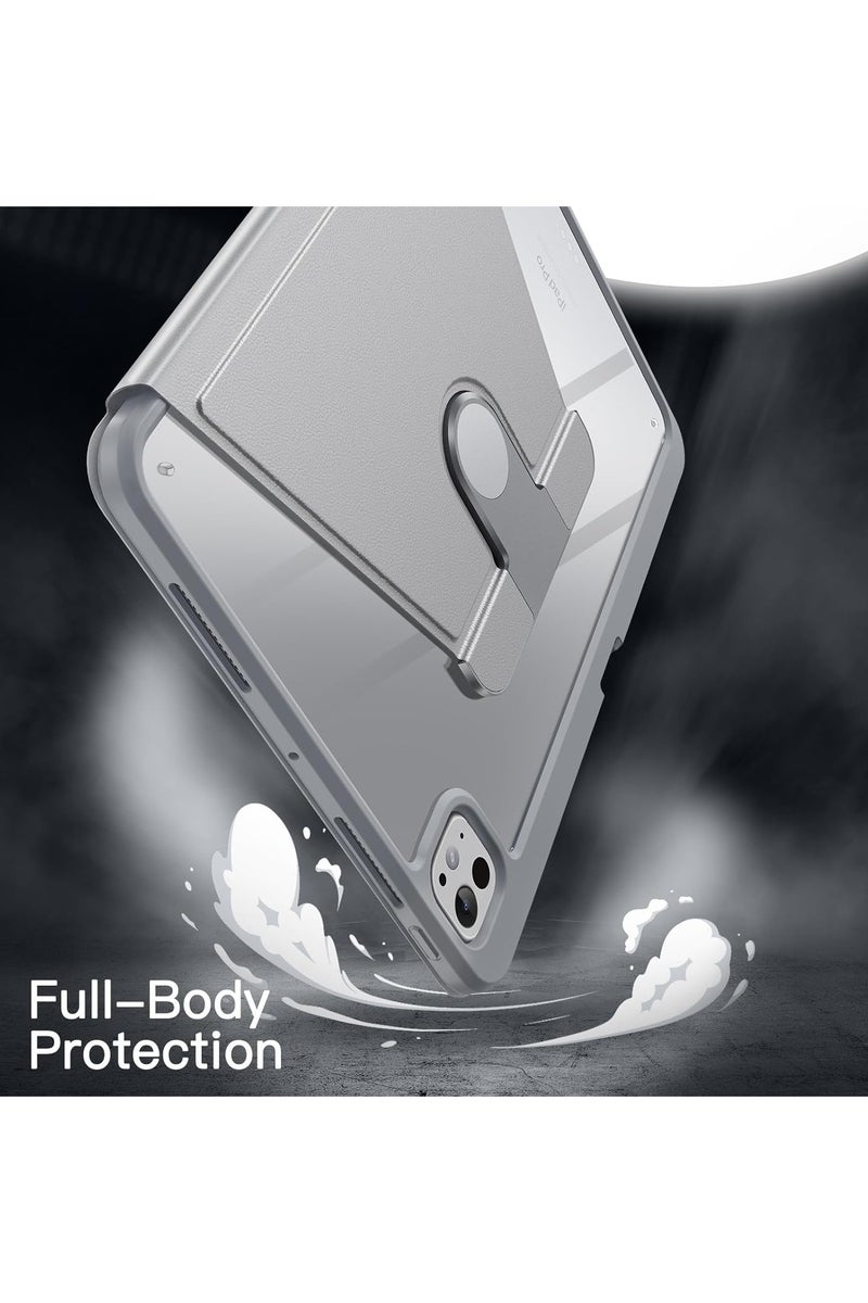 LEDIN Rotating Case for iPad Pro 13-Inch M4 (2024) with Pencil Holder,360 Degree Rotation Protective Stand Slim Cover Clear Back, Auto Wake/Sleep (iPad Pro 13) - Image 4