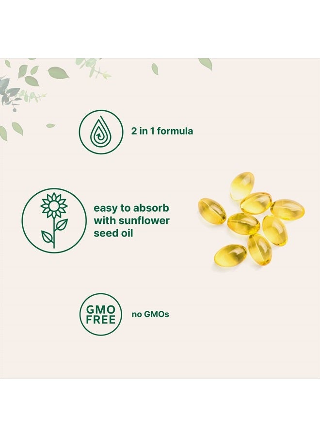 Micro Ingredients Vitamin D3 + k2, 5000 IU + 100mcg - 300 Softgels - Image 3