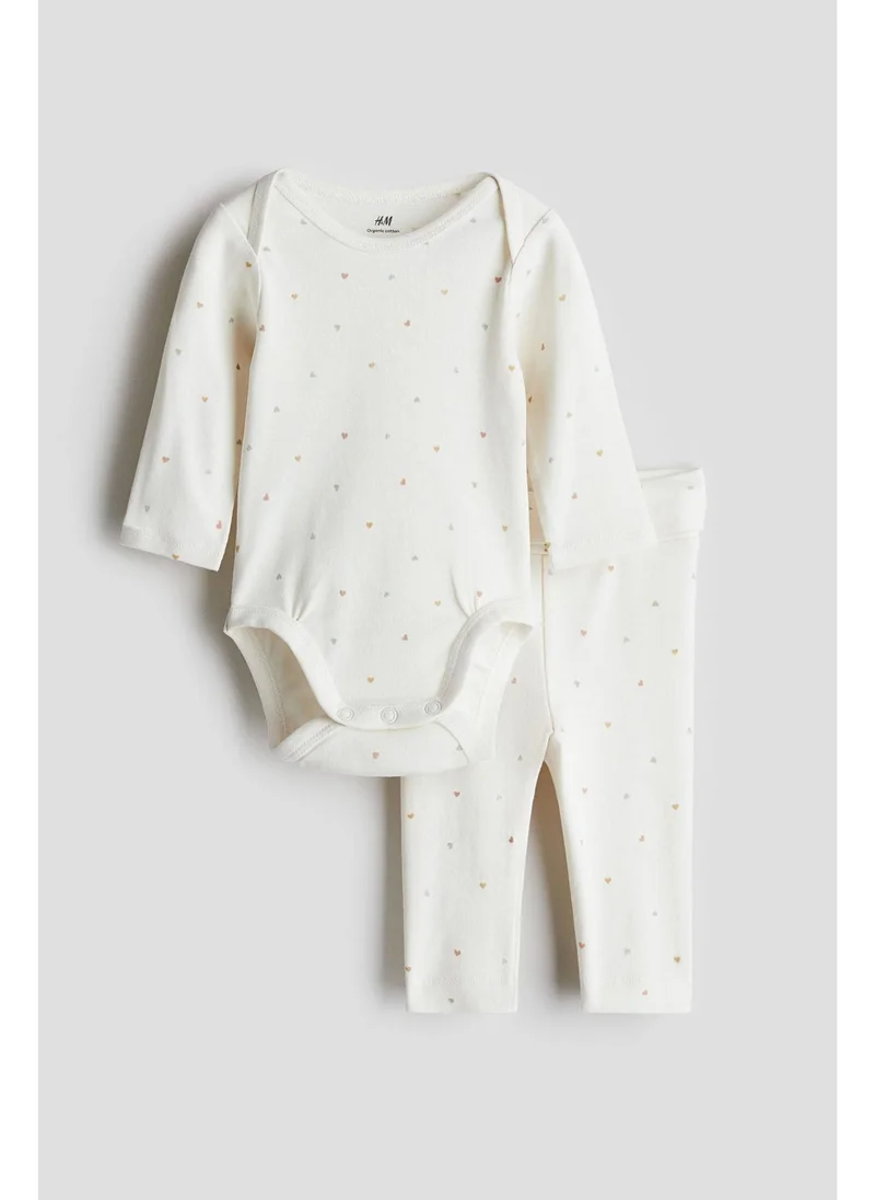 اتش اند ام 2-piece cotton jersey set