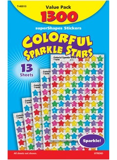 Trend Enterprises , Inc. T-46910 Colorful Sparkle Stars Supershapes Value Pack, 1300/Pack 