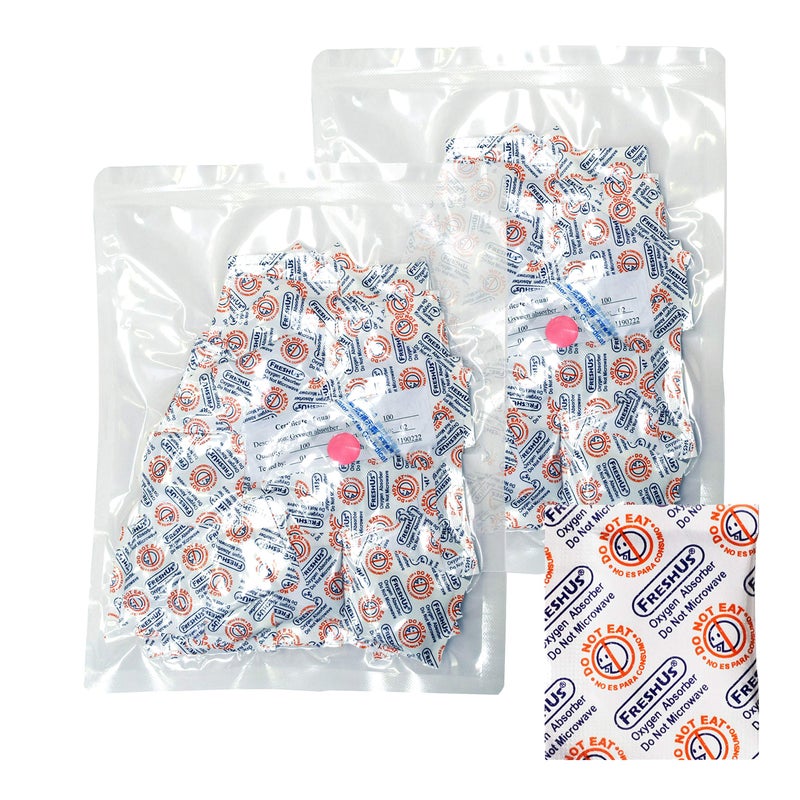 FreshUs AwePackage 100cc Oxygen Absorber2 Individual packs of 100 Packets Total 200 Packets  Long Term Food Storage 200 100 CC