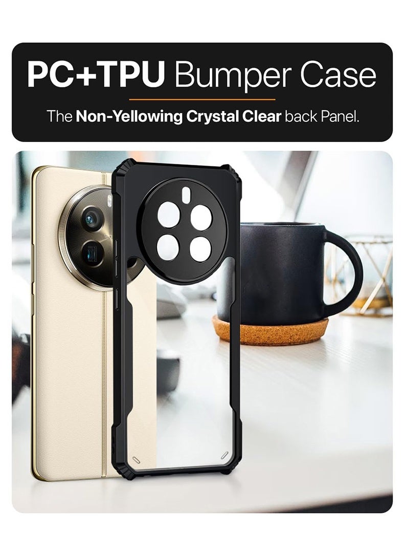 رفع القضية حافظة لهاتف Realme 13 حافظة خلفية تكتيكية شفافة مع حماية 360 درجة، غطاء هاتف واقٍ مقاوم للصدمات، ظهر صلب مضاد للخدش من البولي كربونات (شفاف) - Image 3