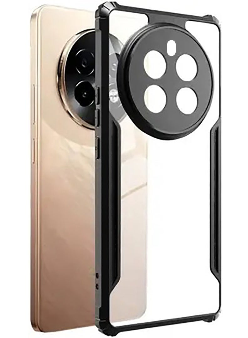 رفع القضية حافظة لهاتف Realme 13 حافظة خلفية تكتيكية شفافة مع حماية 360 درجة، غطاء هاتف واقٍ مقاوم للصدمات، ظهر صلب مضاد للخدش من البولي كربونات (شفاف) - Image 1