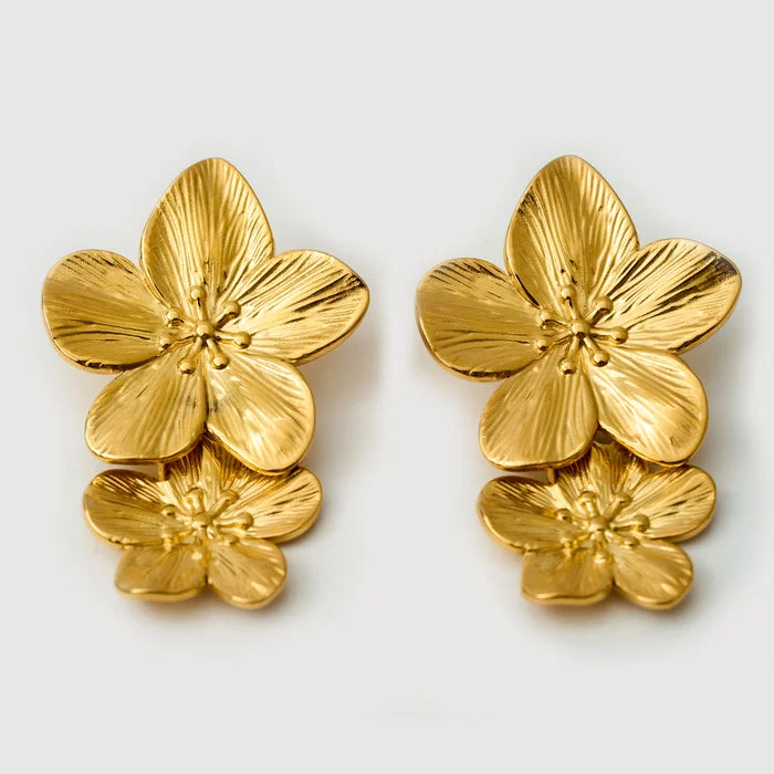 noya Rosa Drop Earrings - 18K Gold Plated